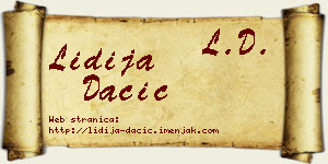 Lidija Dačić vizit kartica